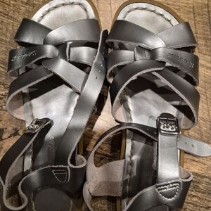 Salt Water Sandals by Hoy in Metallic Gray
